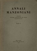 Annali manzoniani volume V