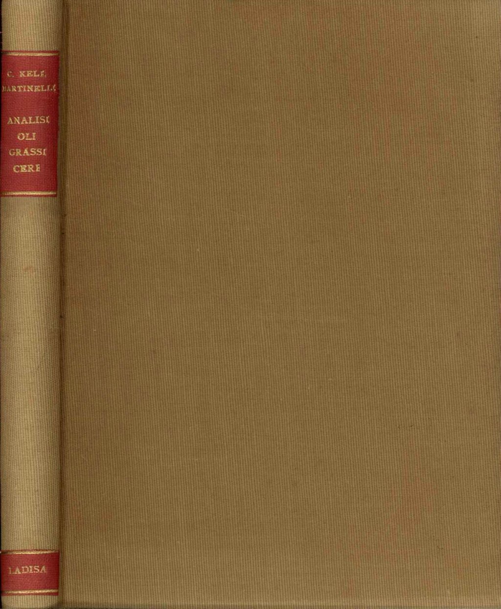 Analisi degli oli, dei grassi e delle cere