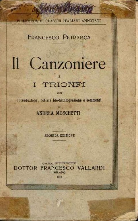 Canzoniere (Il) e i trionfi