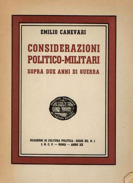 Considerazioni politico militari