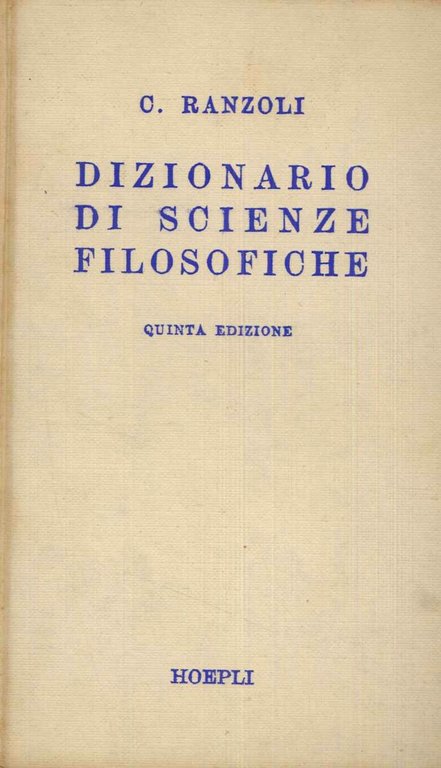 Dizionario di scienze filosofiche