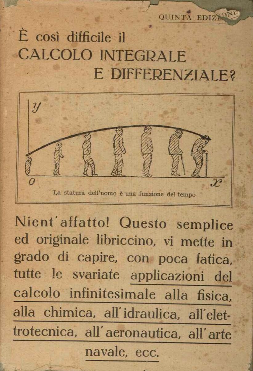 E' così difficile il calcolo integrale e differenziale