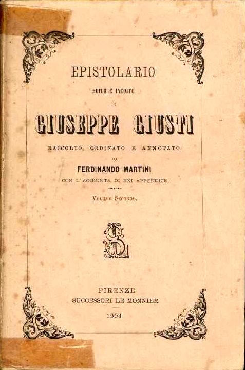 Epistolario edito e inedito. Vol. 2°