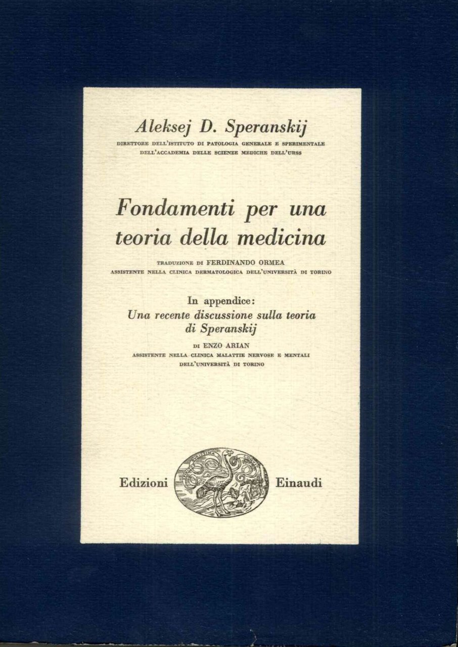 Fondamenti per una teoria della medicina