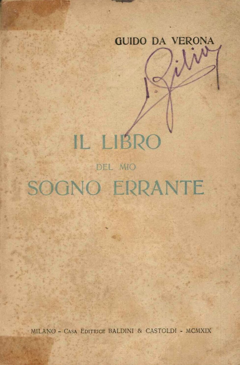 Il libro del mio sogno errante