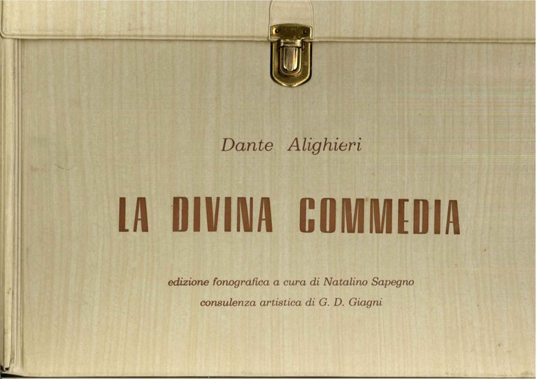 La Divina Commedia edizione fonografica a cura di Natalino Sapegno