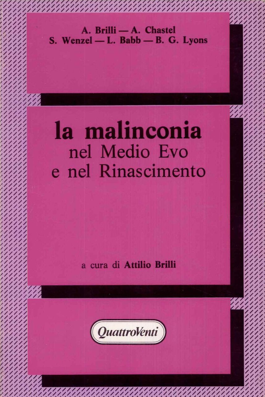 La malinconia nel Medio Evo e nel Rinascimento