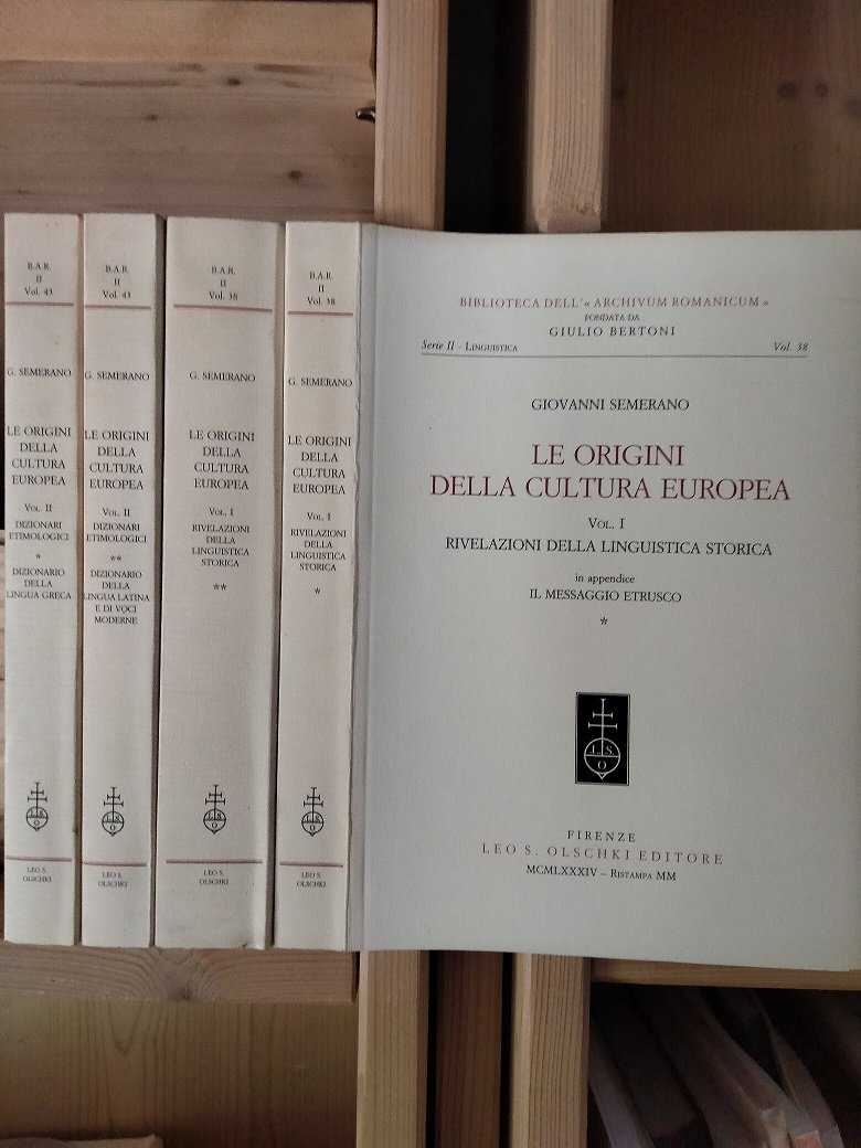 Le origini della cultura europea. Due volumi in quattro tomi