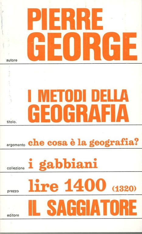 Metodi della geografia (i)