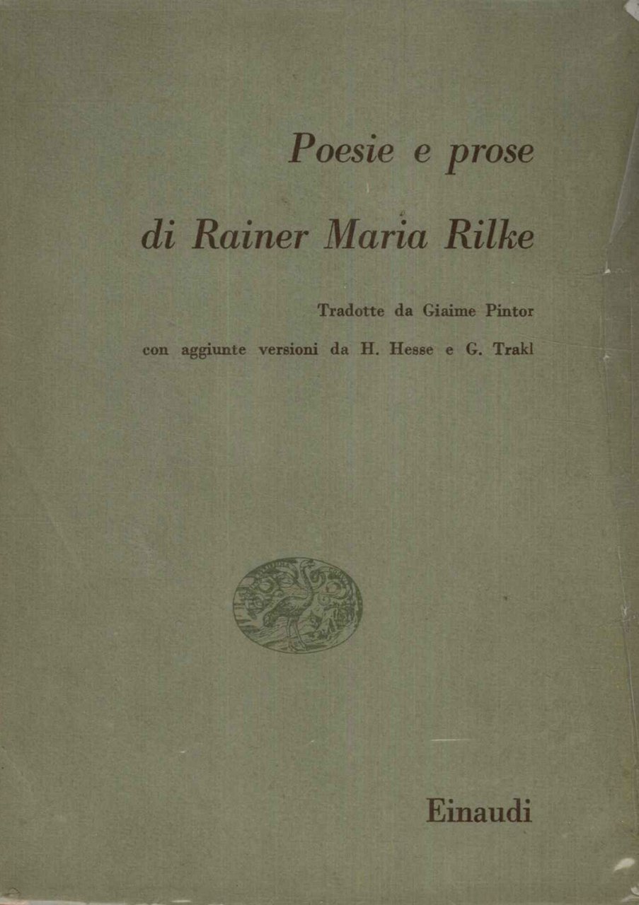 POESIE E PROSE DI RAINER MARIA RILKE