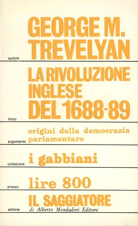 Rivoluzione inglese (la) del 1688-89