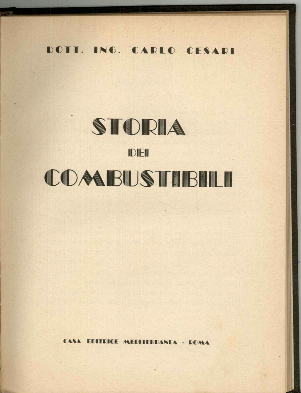 Storia dei combustibili