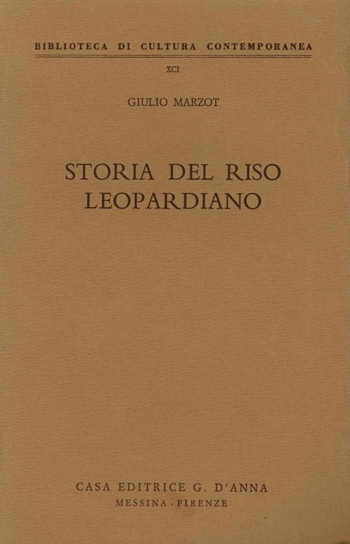 Storia del riso leopardiano