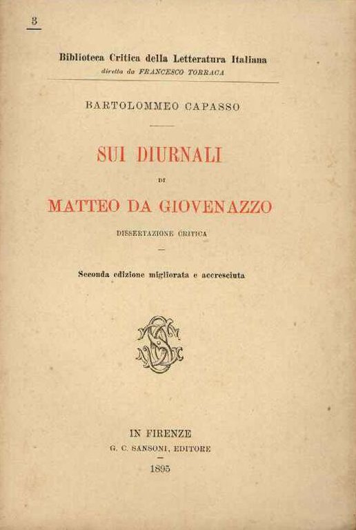 Sui diurnali di Matteo da Giovenazzo