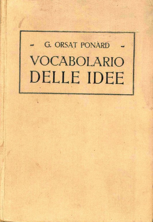 Vocabolario delle idee