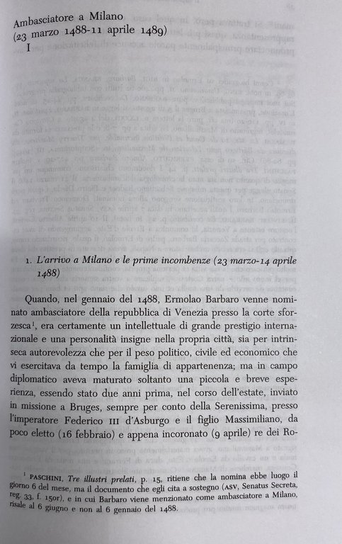 IL DIPLOMATICO E IL TRATTATISTA. ERMOLAO BARBARO AMBASCIATORE DELLA SERENISSIMA