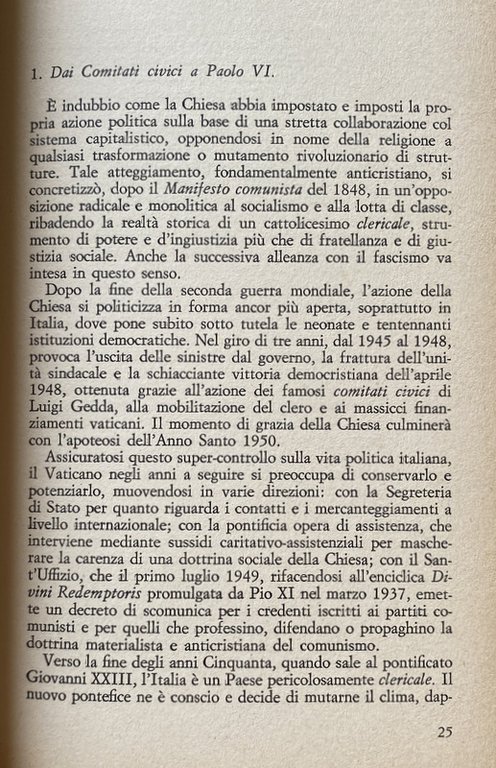 LA POLITICA IN CONFESSIONALE. I COMPORTAMENTI POLITICI, LA LIBERTÀ IDEOLOGICA, …