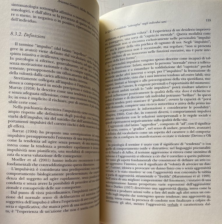 L'IMPATTO DELLA PSICOPATOLOGIA AFFETTIVA (SIA CONCLAMATA CHE SOTTOSOGLIA) SULLA QUALITÀ …