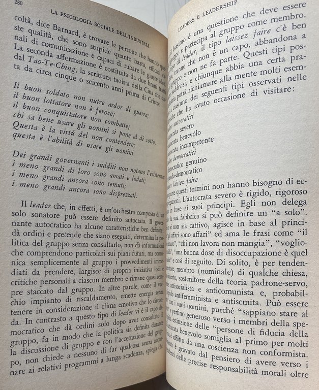 LA PSICOLOGIA SOCIALE DELL'INDUSTRIA. DEMOCRAZIA O AUTORITARISMO NELLE FABBRICHE?