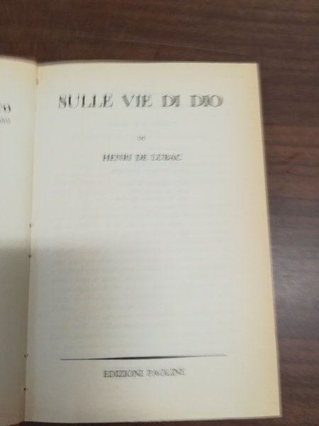 Sulle vie di Dio.