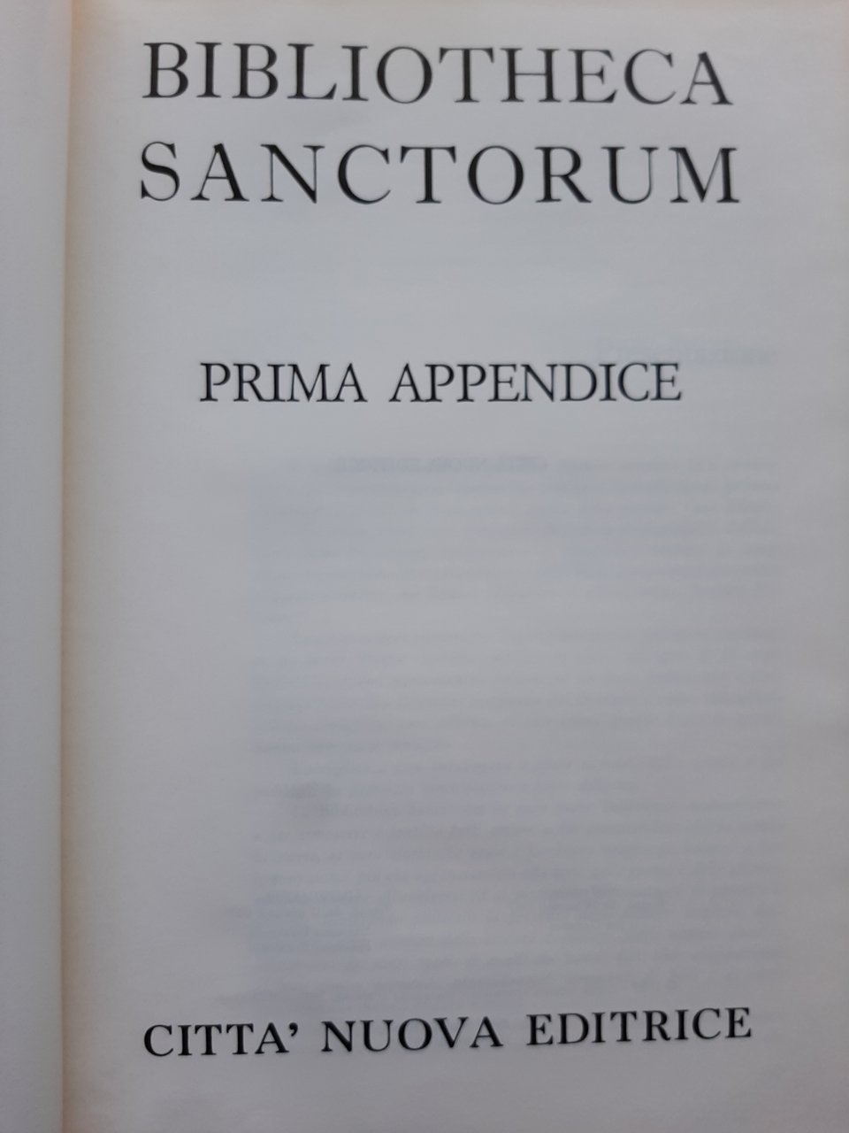 Bibliotheca Sanctorum Appendice 1.