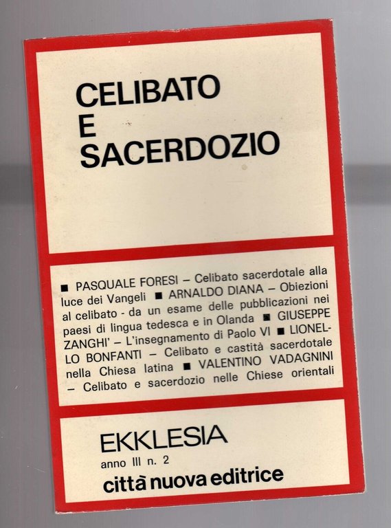 Celibato e sacerdozio.