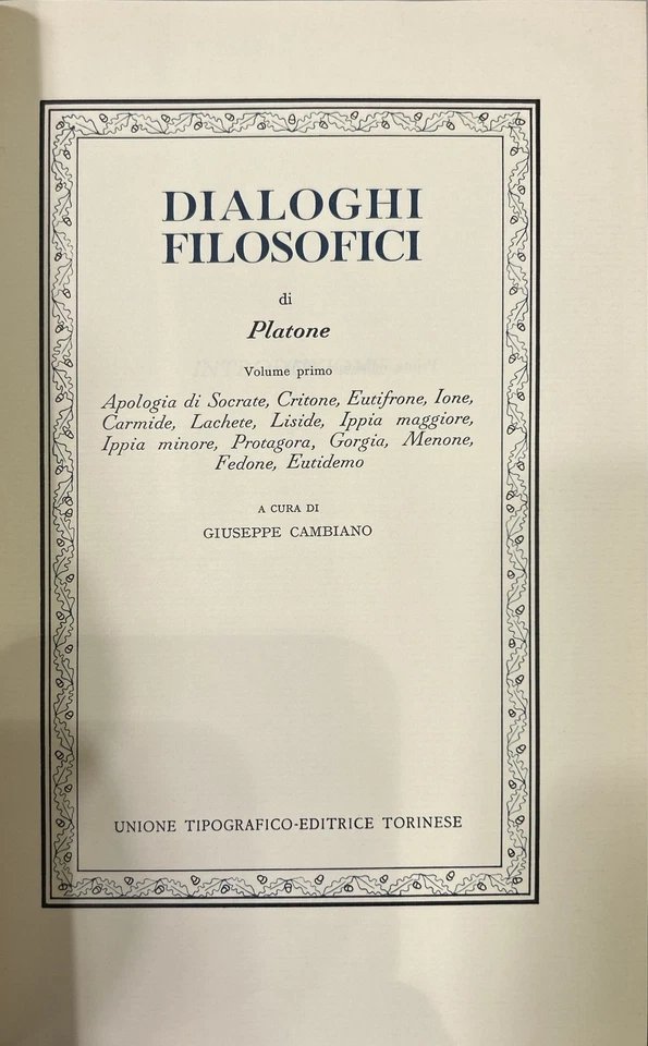 Dialoghi filosofici, volume primo | Immagine principale