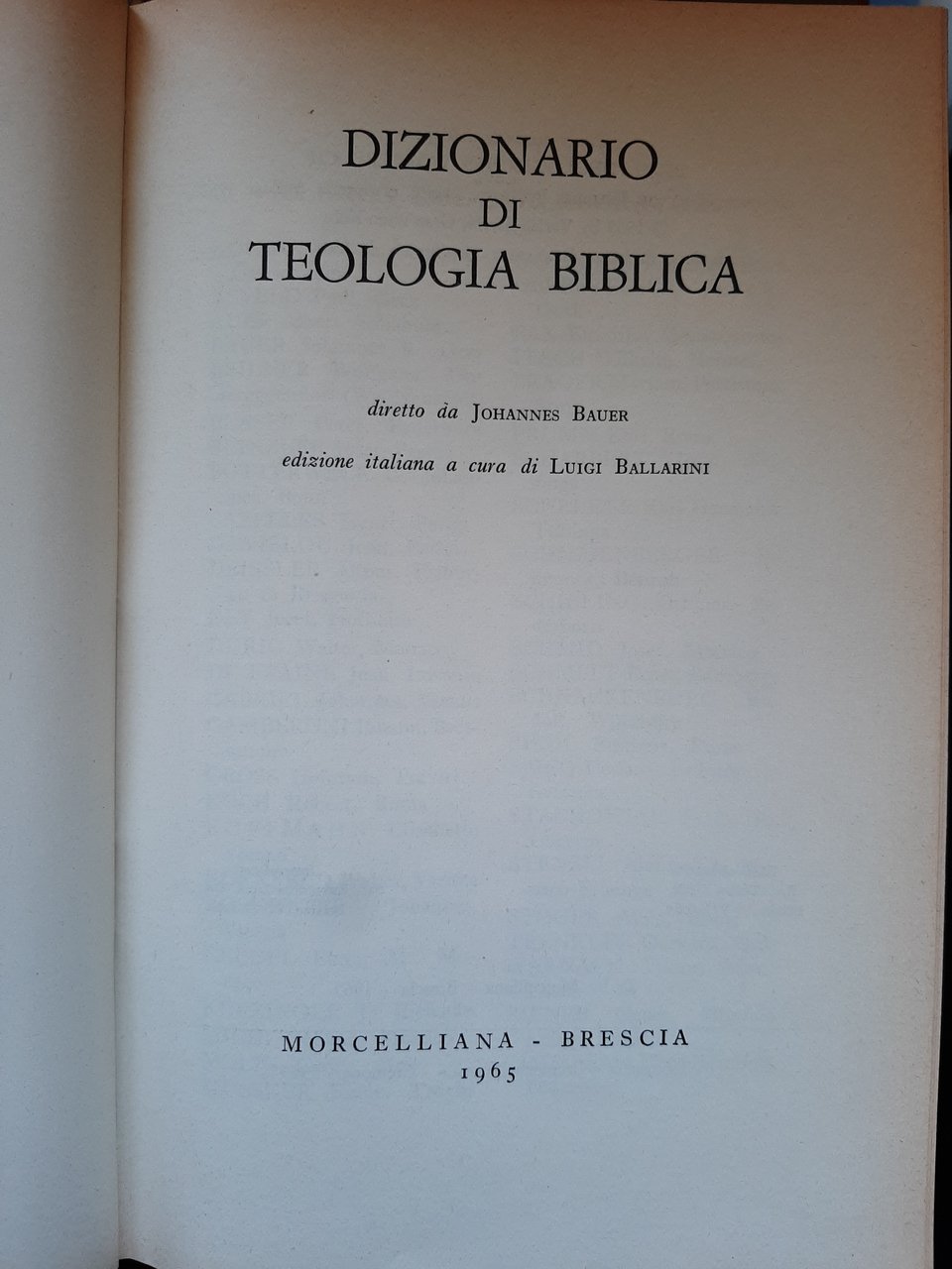 Dizionario di teologia biblica.