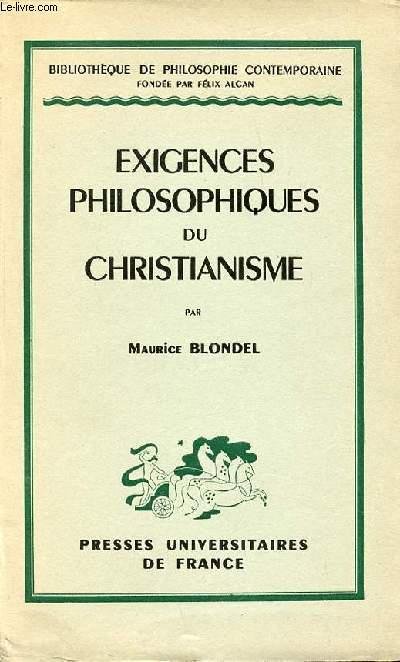 Exigences philosophiques du Christianisme.