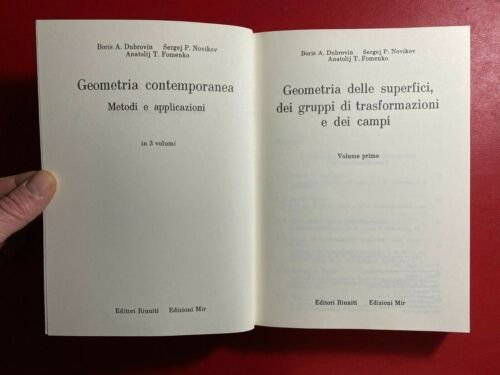 Geometria delle superfici, dei gruppi di trasformazioni e dei campi, …