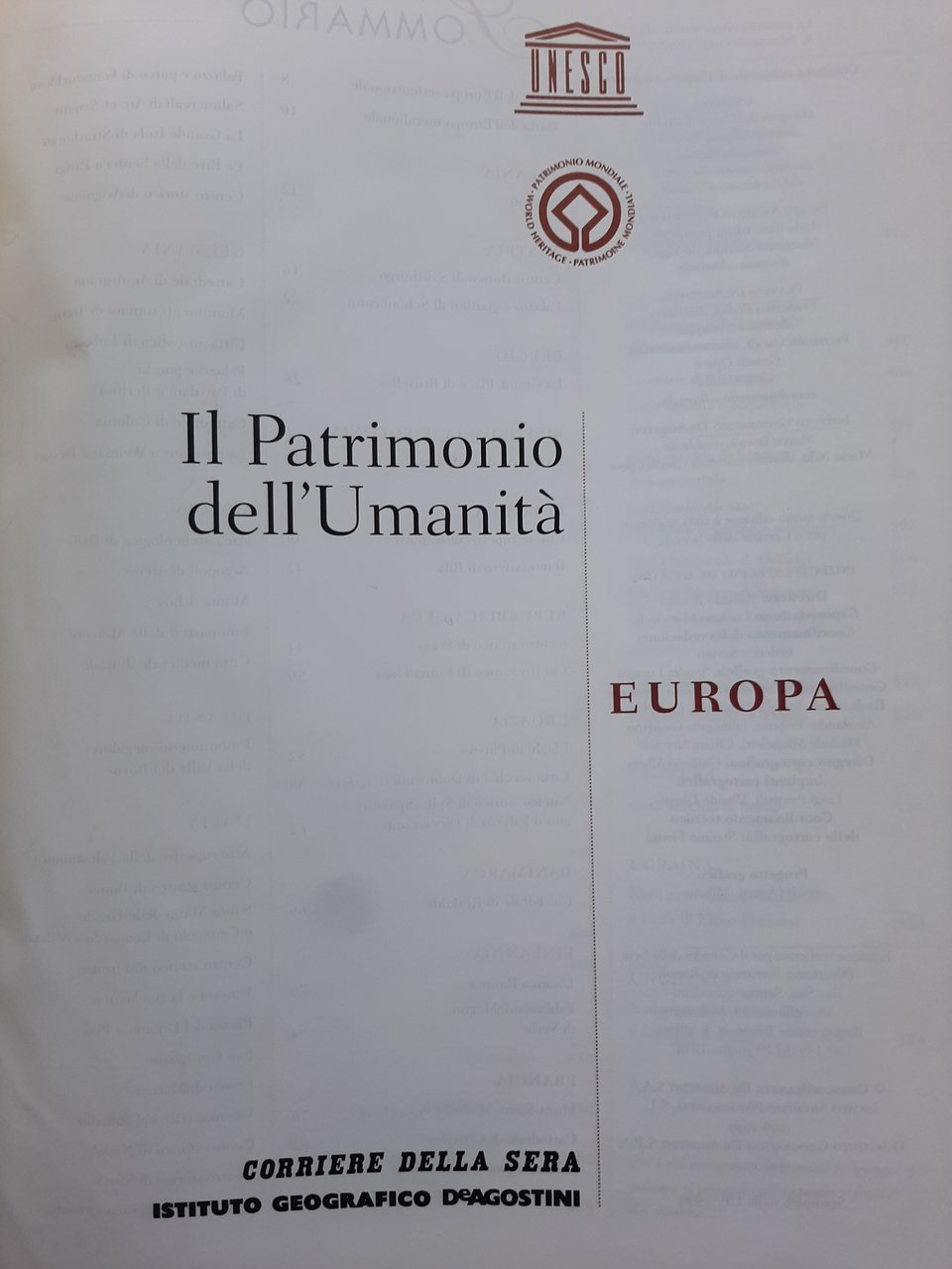 Il Patrimonio dell'Umanità