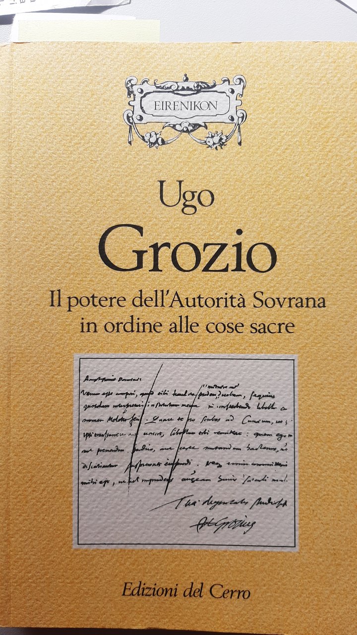 Il potere dell'Autorità Sovrana in ordine alle cose sacre e … | Immagine principale