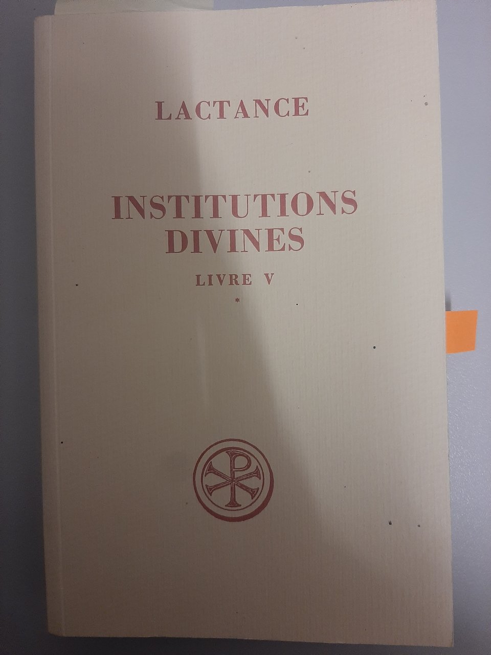 Institutions divines. Livre V, tome I. Sources Chrétiennes n. 204