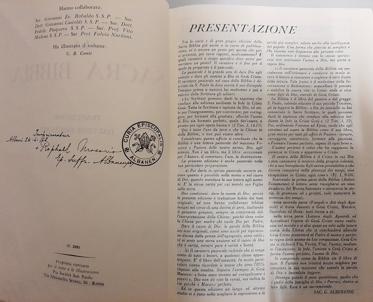 La Sacra Bibbia. Traduzione dai testi originali.