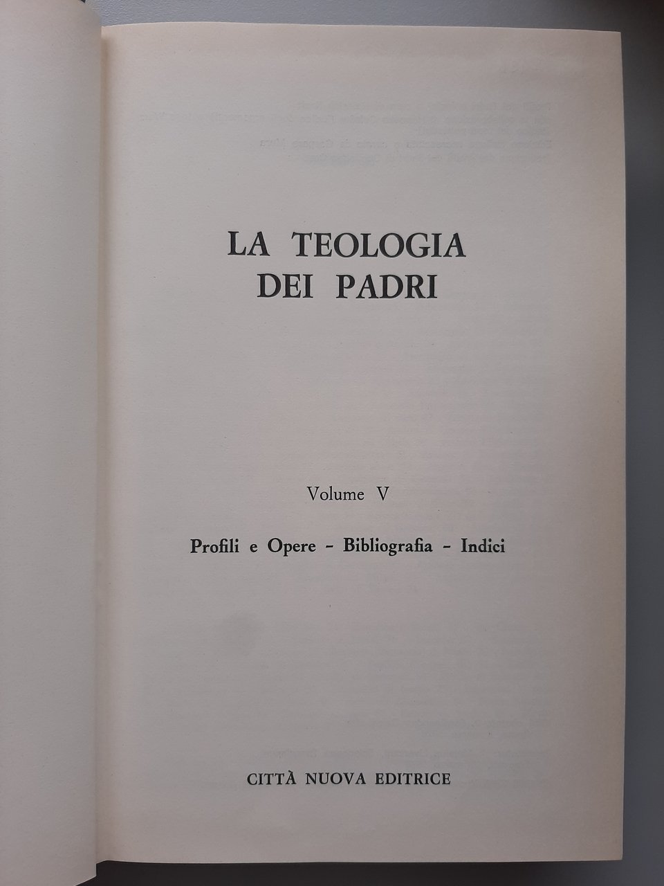 La Teologia dei Padri, volume 5. Profili ed opere - …