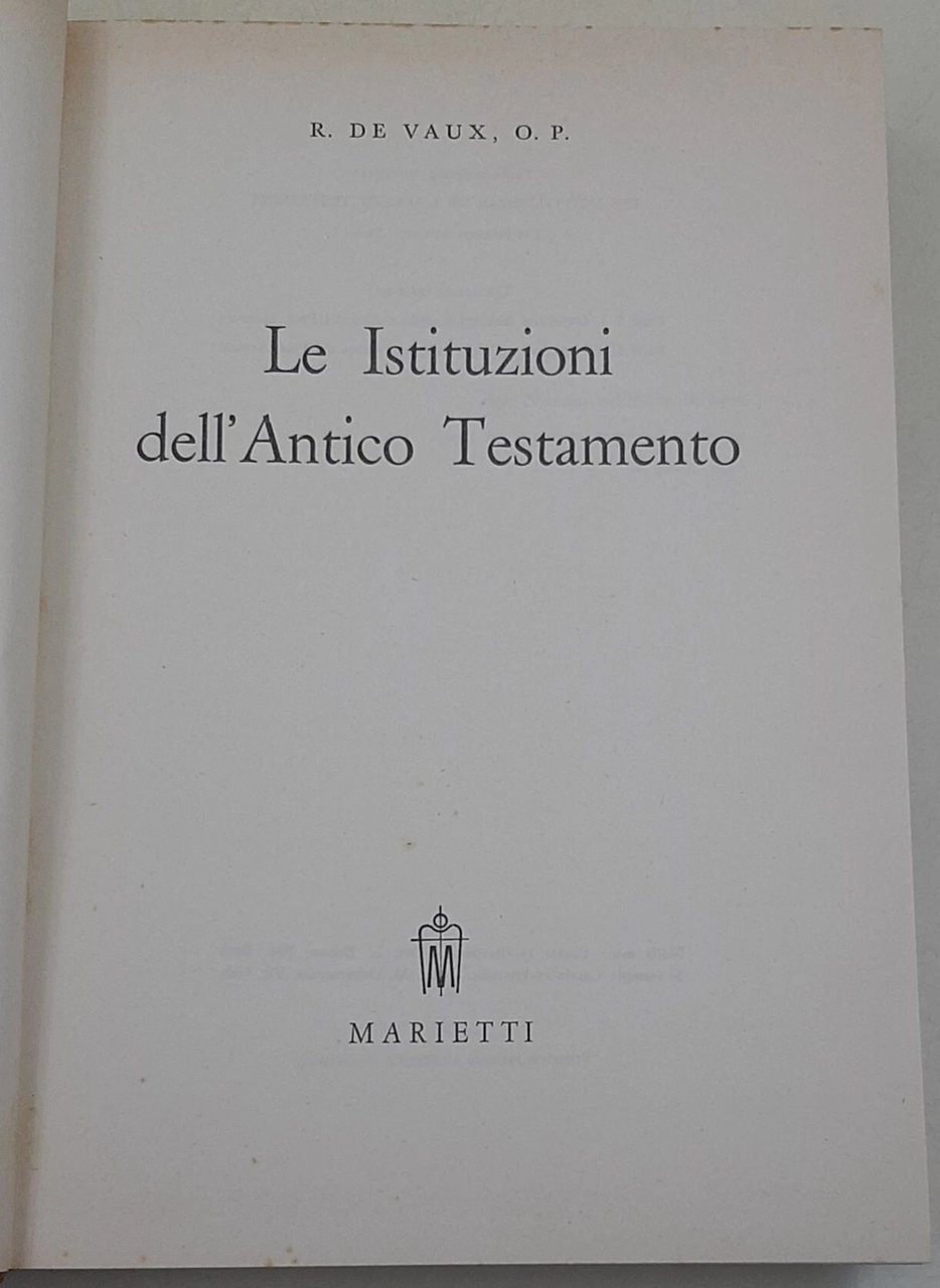 Le istituzioni dell'Antico Testamento | Immagine principale