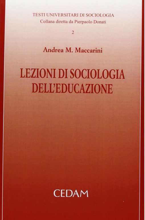 Lezioni di sociologia dell'educazione.