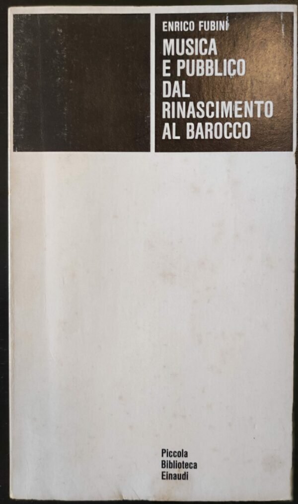 Musica e pubblico dal Rinascimento al Barocco