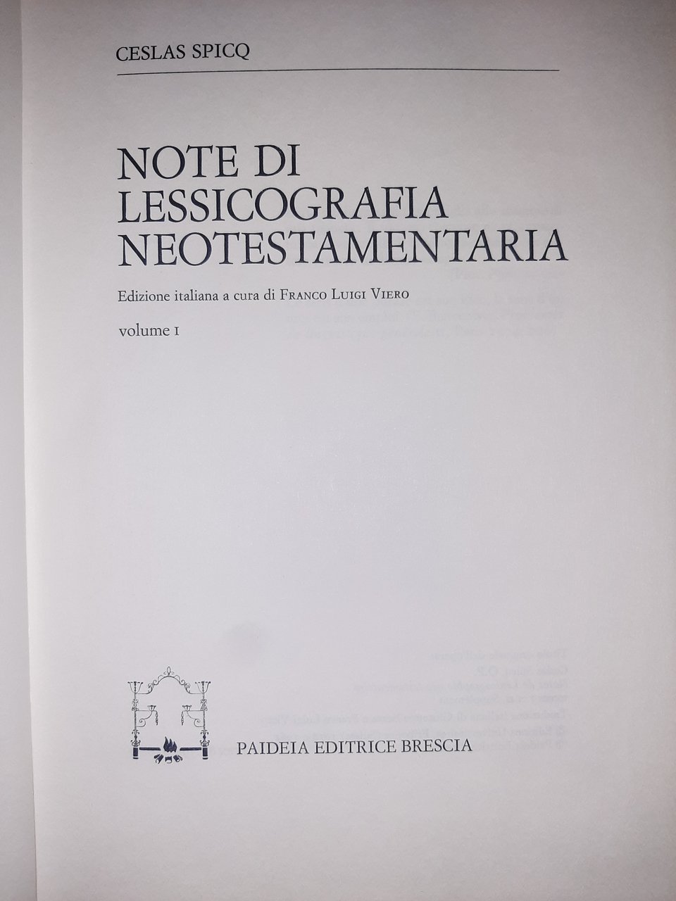 Note di Lessicografia Neotestamentaria. Grande lessico del Nuovo Testamento, Supplementi, …