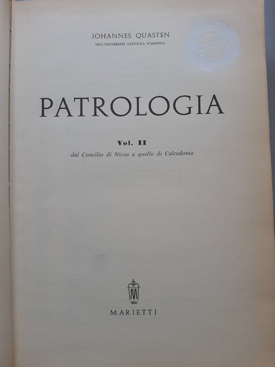 Patrologia, vol. 2. Dal Concilio di Nicea a quello di …