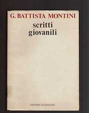 Scritti giovanili.