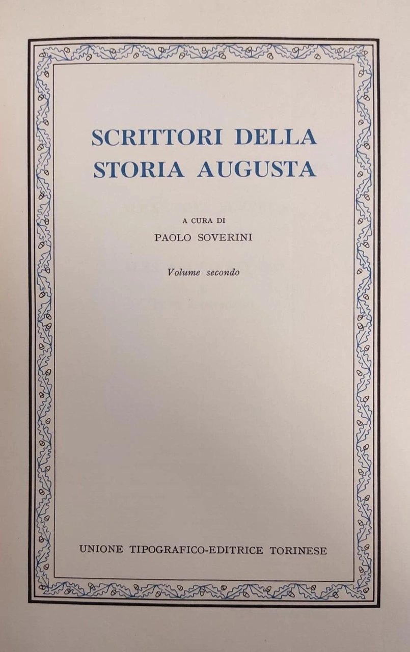 Scrittori della storia Augusta, volume secondo | Immagine principale