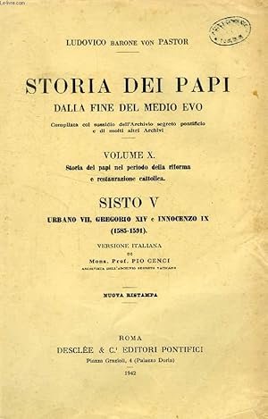 Storia dei Papi dalla fine del Medio Evo Vol. 10 …