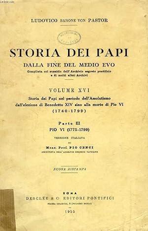 Storia dei Papi dalla fine del Medio Evo Vol. 16 …