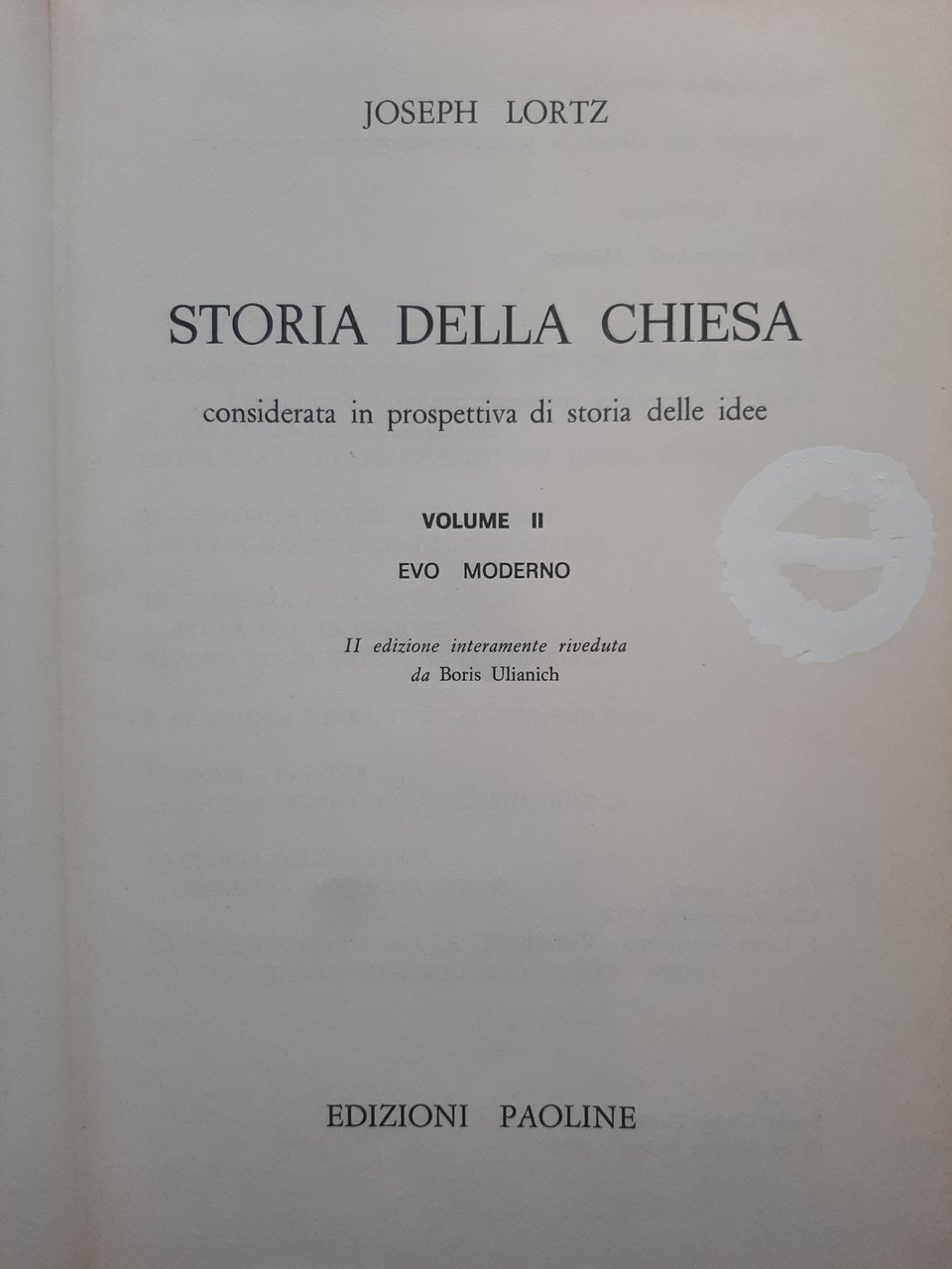 Storia della Chiesa considerata in una prospettiva di storia delle …