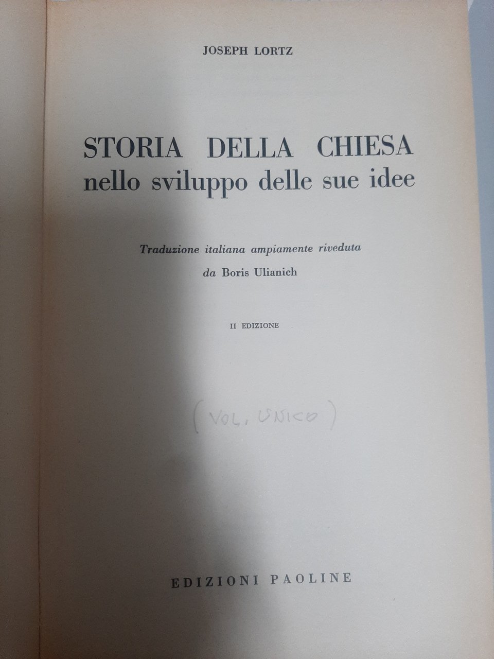 Storia della Chiesa nello sviluppo delle sue idee (volume unico)