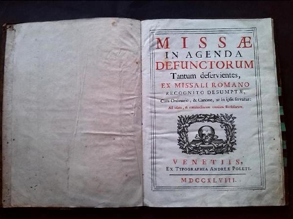 Missae in agenda defunctoruum Tantum deservientes, ex missali Romano recognito …