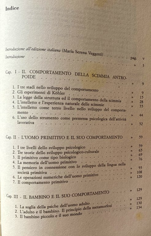 LA SCIMMIA, L'UOMO PRIMITIVO, IL BAMBINO. STUDI SULLA STORIA DEL …