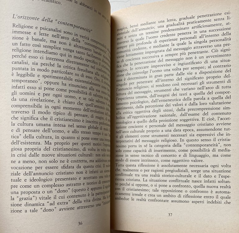 ESPERIENZA RELIGIOSA E INTERPRETAZIONE PSICANALITICA A CONFRONTO NELL'OSSERVAZIONE CLINICA E …