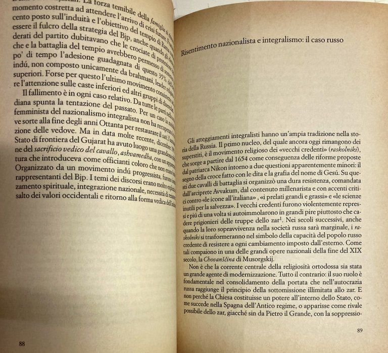 LA RELIGIONE POLITICA. I FONDAMENTALISMI